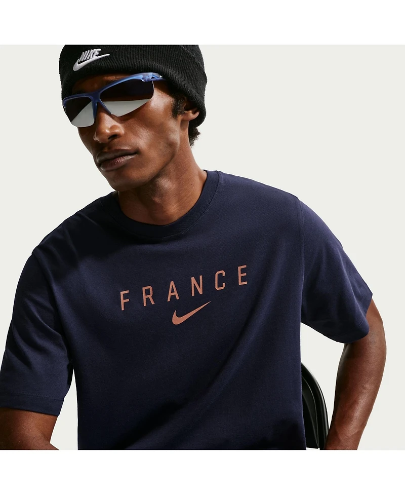 Nike Men's Blue France National Team Wordmark T-Shirt
