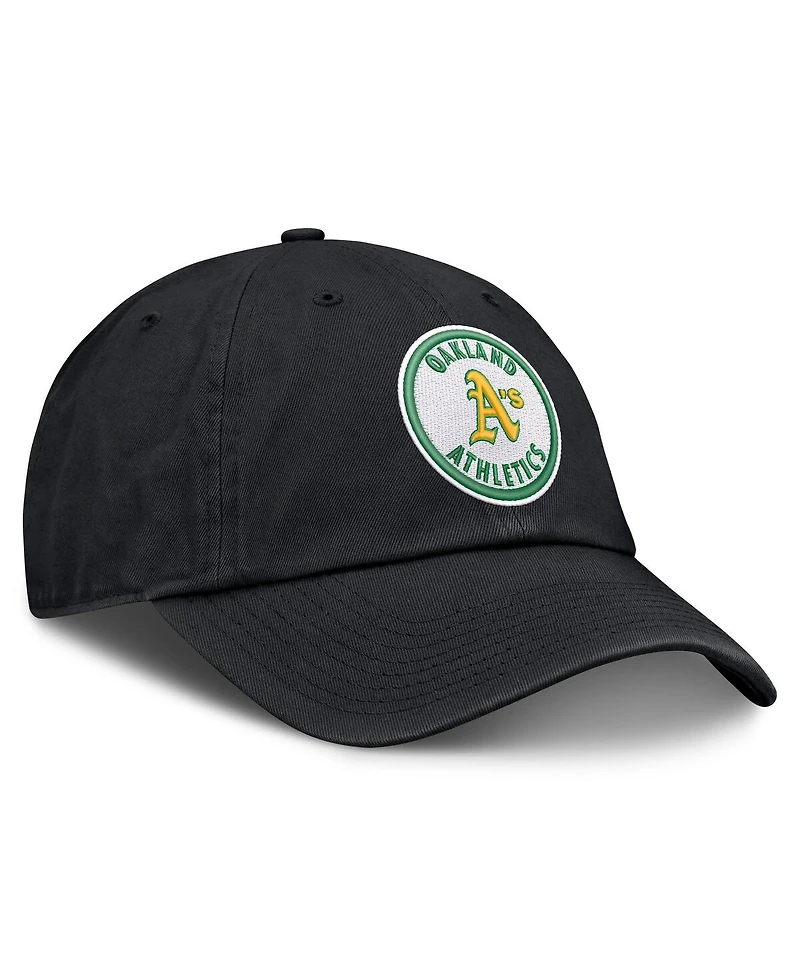 Nike Men's Black Oakland Athletics Cooperstown Collection Club Adjustable Hat