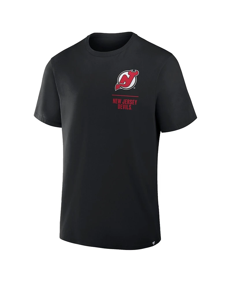 Fanatics Men's Black New Jersey Devils Crash The Net Legacy T-Shirt