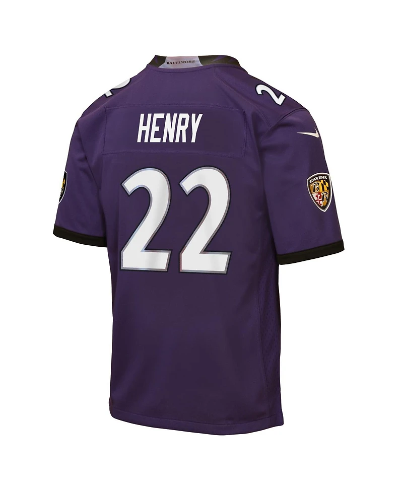 Nike Big Boys and Girls Derrick Henry Purple Baltimore Ravens Game Jersey