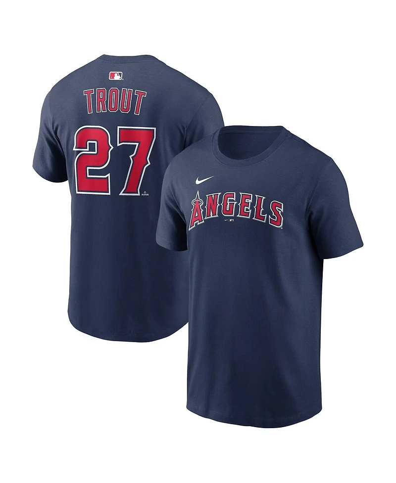Nike Men's Mike Trout Navy Los Angeles Angels Name Number T-Shirt
