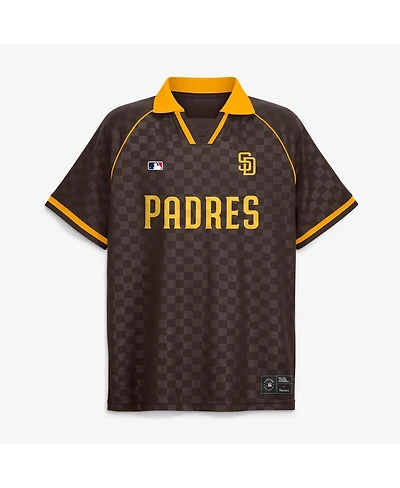 Fanatics Men's Brown San Diego Padres Homerun Raglan V-Neck Polo Shirt