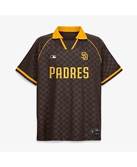 Fanatics Men's Brown San Diego Padres Homerun Raglan V-Neck Polo Shirt