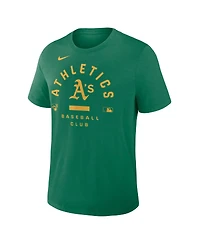 Nike Men's Kelly Green Athletics Authentic Collection Early Work Tri-Blend Dri-fit T-Shirt