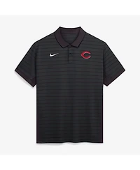 Nike Men's Cincinnati Reds Authentic Collection Striped Victory Dri-fit Polo Shirt