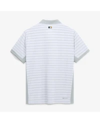 Nike Men's White Athletics Authentic Collection Striped Victory Dri-fit Polo Shirt