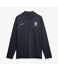 Nike Men's Navy Detroit Tigers Authentic Collection Dri-fit Raglan Half-Zip Pullover