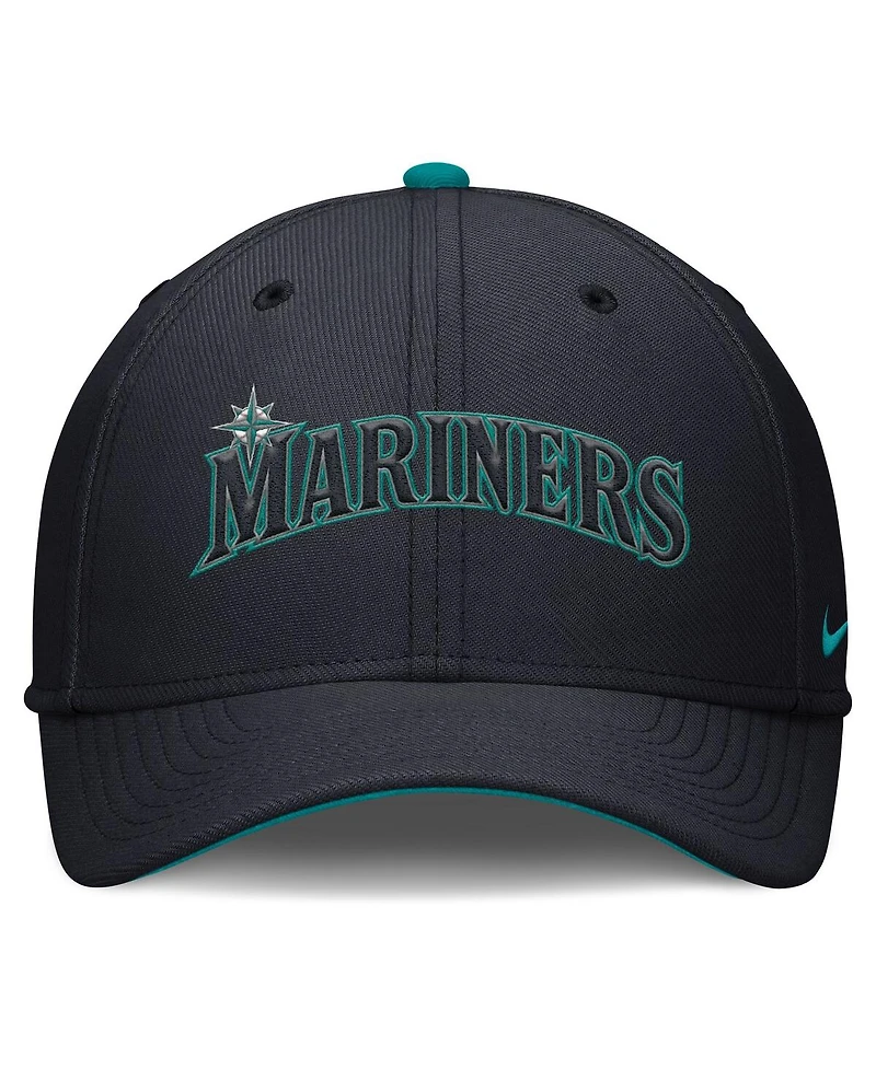 Nike Men's Navy Seattle Mariners Primetime Rise Dri-fit Flex Hat