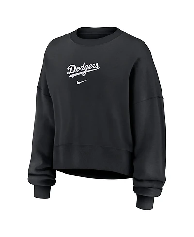 Nike Women's Black Los Angeles Dodgers Oversized Primetime Sweatshirt