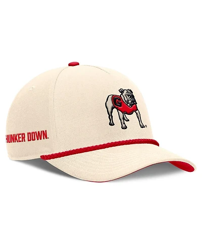 Nike Men's and Women's Natural Georgia Bulldogs Legacy Vintage Rope Rise Adjustable Hat