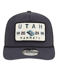 New Era Men's Charcoal Utah Mammoth Washed Patch 19TWENTY Trucker Adjustable Hat