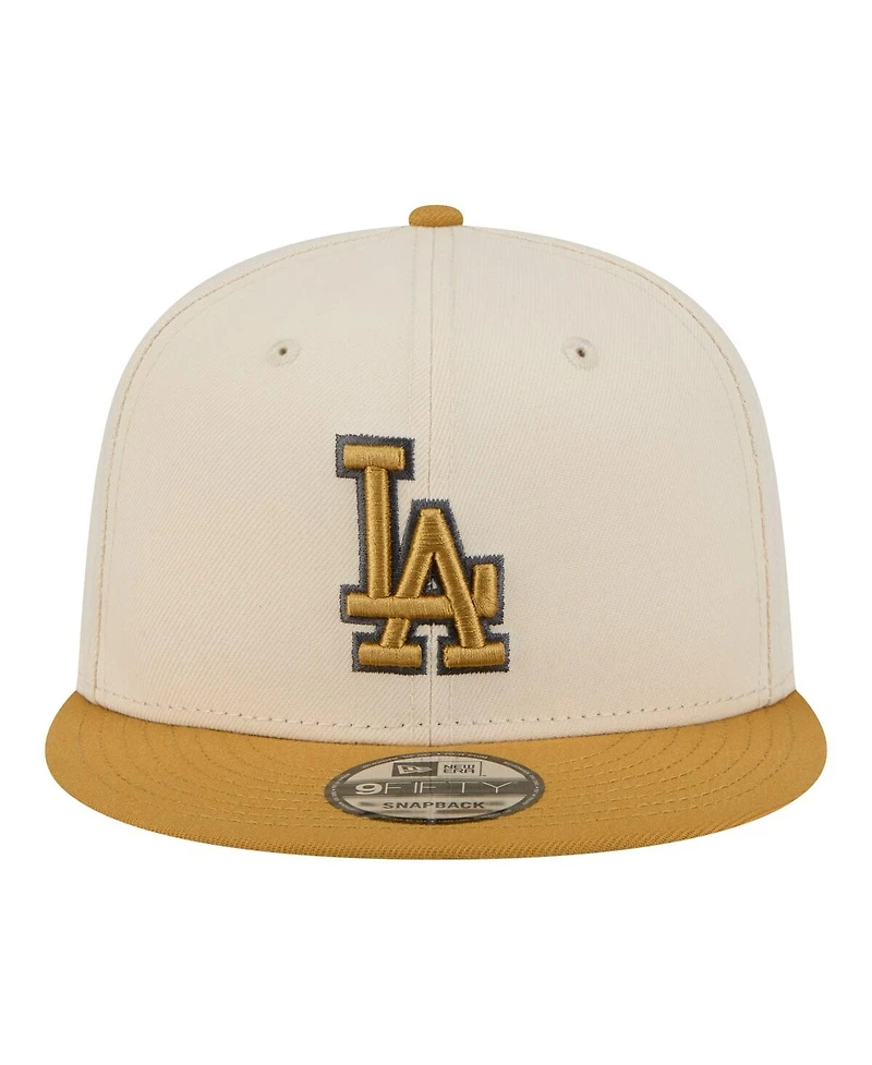New Era Men's Light Beige/Khaki Los Angeles Dodgers 2-Tone Color Pack 9FIFTY Snapback Hat