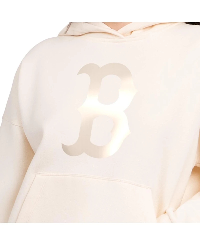 Starter Women's Cream Boston Red Sox Pastel Relaxed Hoodie