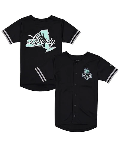 New Era Men's Black York Liberty 2026 Wnba Draft Hometown Baseball Jersey