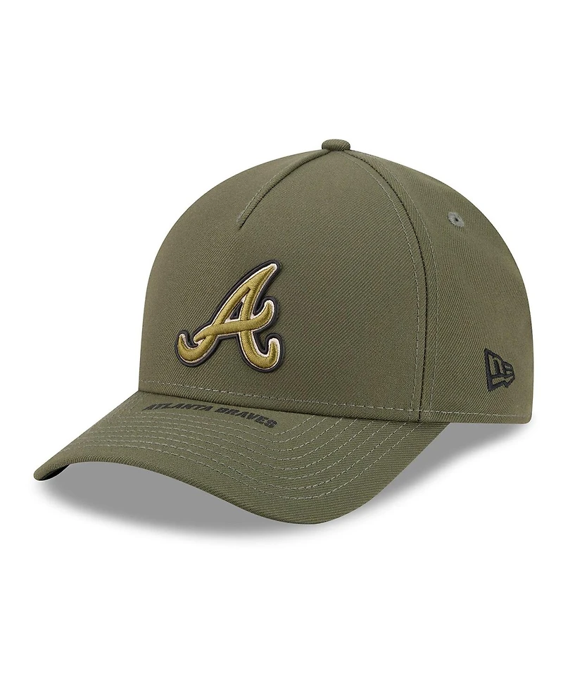 New Era Men's Olive Atlanta Braves 2026 Armed Forces Day 9FORTY Adjustable Hat
