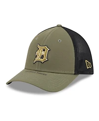 New Era Men's Olive Detroit Tigers 2026 Armed Forces Day 39THIRTY M-Crown Flex Hat