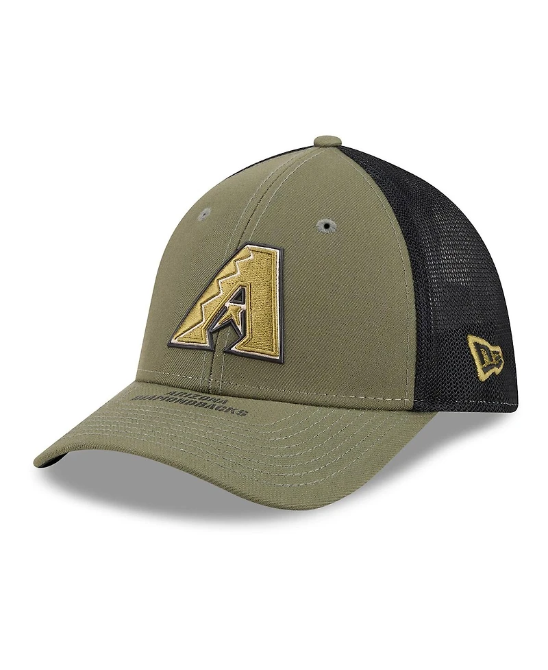 New Era Men's Olive Arizona Diamondbacks 2026 Armed Forces Day 39THIRTY M-Crown Flex Hat