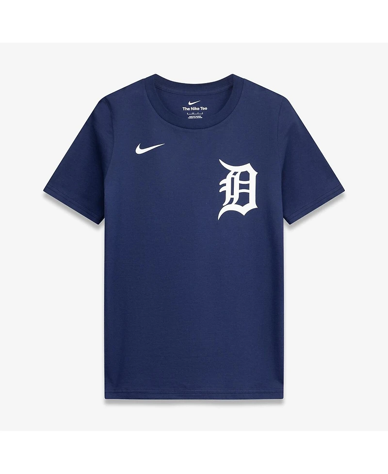 Nike Big Boys and Girls Tarik Skubal Navy Detroit Tigers Name Number T-Shirt