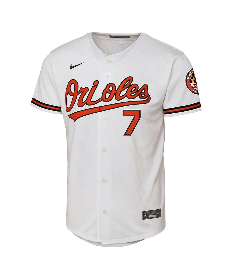 Nike Big Boys and Girls Jackson Holliday White Baltimore Orioles Home Stadium Player Jersey