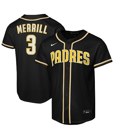 Nike Big Boys and Girls Jackson Merrill Black San Diego Padres Fashion Replica Player Jersey