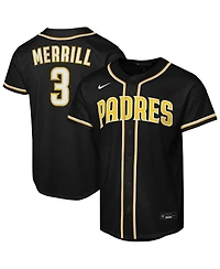 Nike Big Boys and Girls Jackson Merrill Black San Diego Padres Fashion Replica Player Jersey