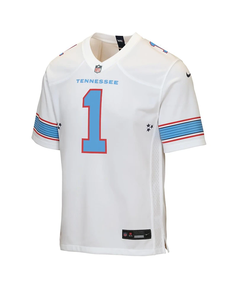 Nike Big Boys and Girls Cameron Ward White Tennessee Titans Game Jersey