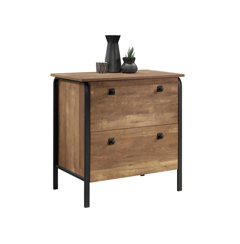 Sauder Station House File Cabinet, Etched Oak finish