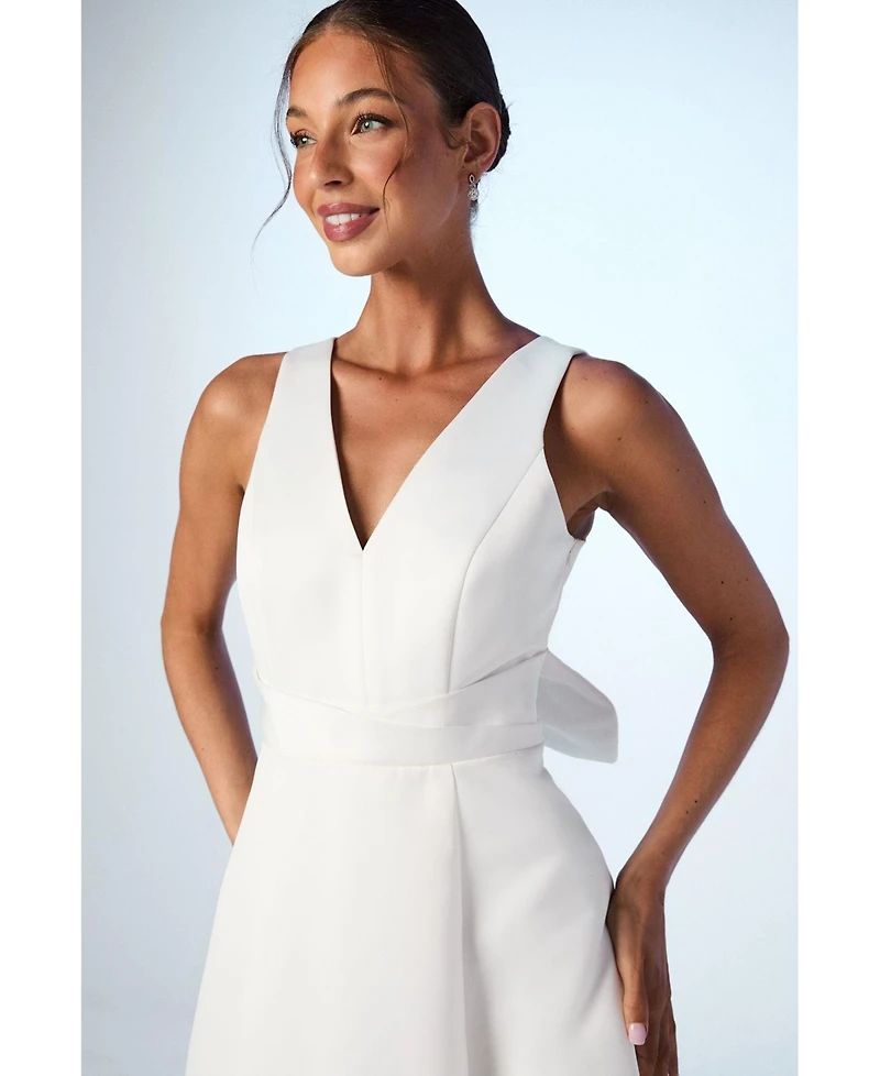 Coast Women's Satin Plunge Maxi Wedding Dress