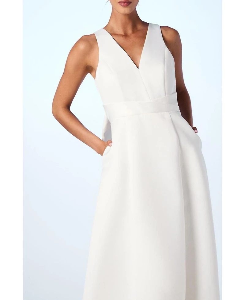 Coast Women's Satin Plunge Maxi Wedding Dress