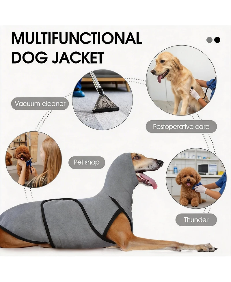 Aronkl Soft & Warm Turtle Neck Dog Sweater for Anxiety Relief and Outdoor Activities