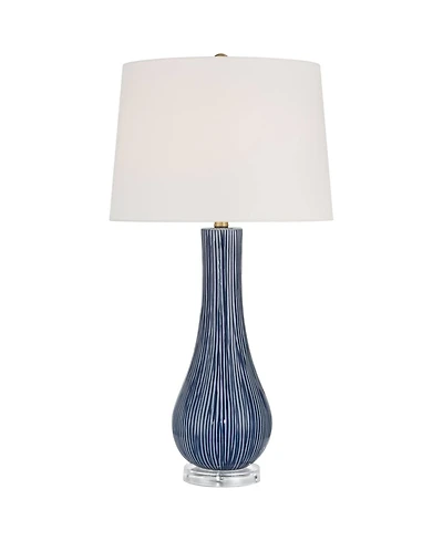 360 Lighting Shannon 30 1/2" High Stripe Ceramic Gourd Table Lamp