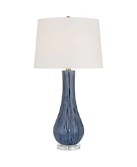 360 Lighting Shannon 30 1/2" High Stripe Ceramic Gourd Table Lamp