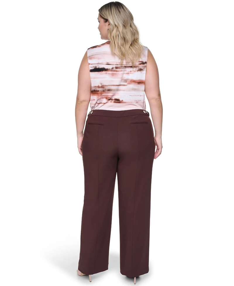 Calvin Klein Plus Mid Rise Highline Ankle Pants