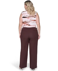 Calvin Klein Plus Mid Rise Highline Ankle Pants