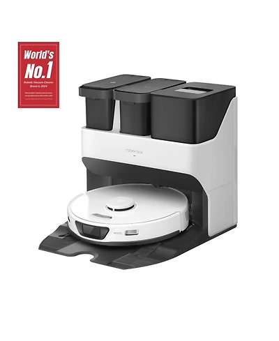 Roborock S7 Max Ultra Robot Vacuum White: Smart Mapping, Self-Emptying, Tangle-Free, Pet Hair, Multi-Surface, App Control
