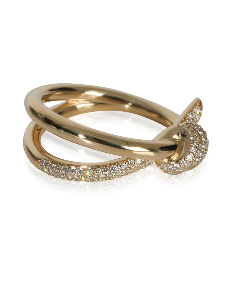 Pre-Owned Tiffany & Co Yellow Gold Diamond Double Row Knot Ring
