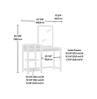 Sauder Cottage Road Vanity Table, Soft finish