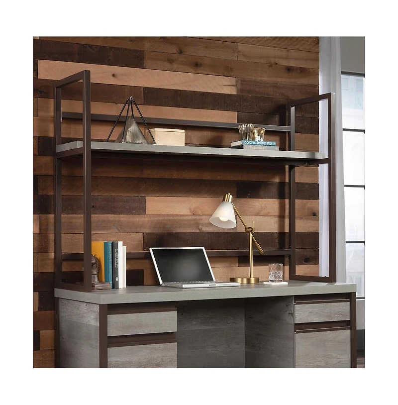 Sauder Manhattan Gate Commercial Office Hutch, Mystic Oak finish