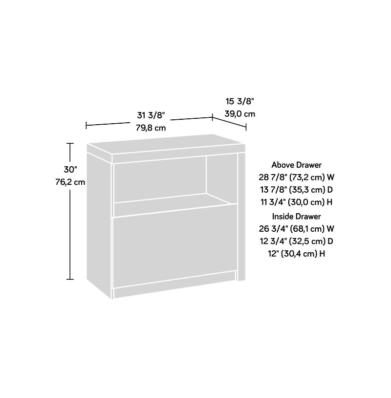 Sauder Hudson Court File Cabinet, Pearl Oak finish