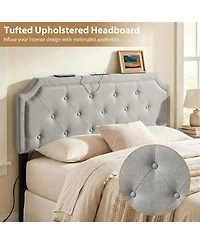 Slickblue Modern Tufted Headboard with Upholstered Design for Comfortable Bed Back Support