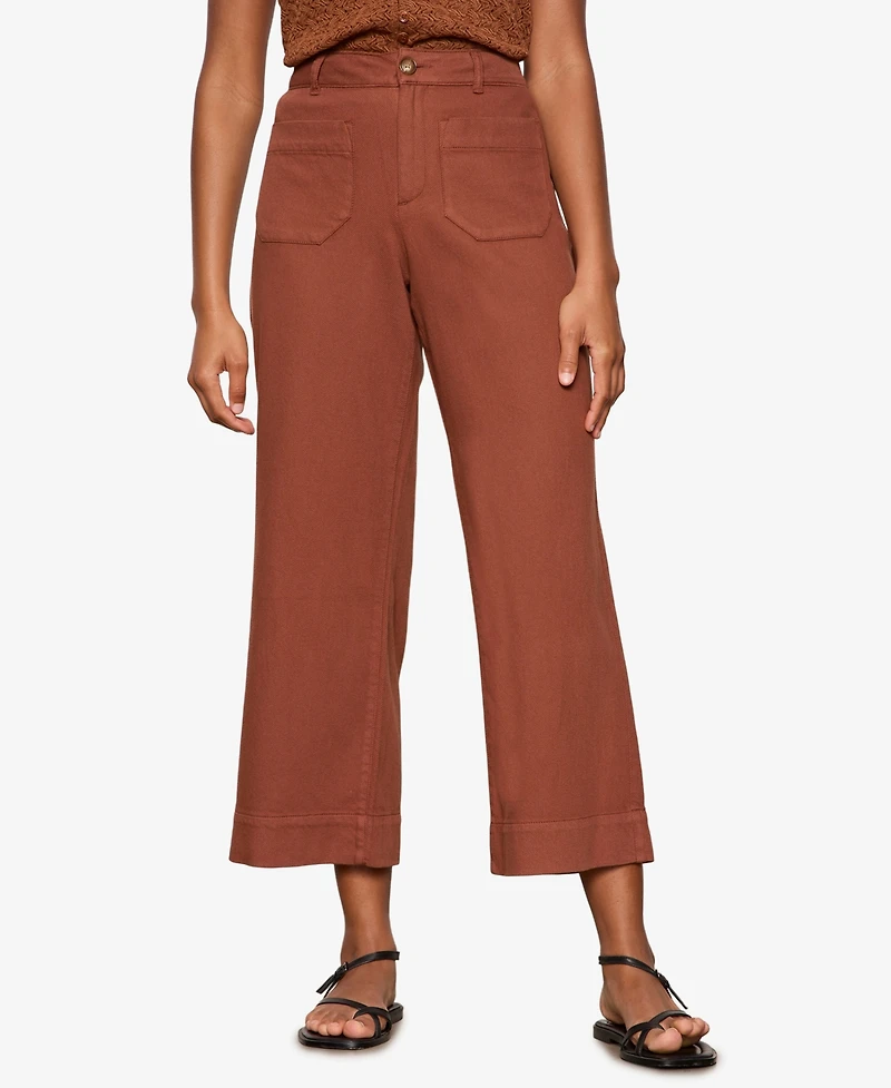 Sanctuary Women's Soft Marine Cotton Cropped Pants