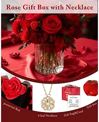 Gnuadz Preserved Rose Necklace Daughter Gift