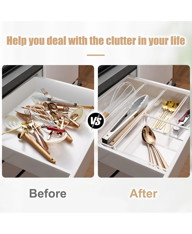 Sorbus Kitchen Drawer Organizer Set - Great Organization Solution for Any Kitchen Drawer
