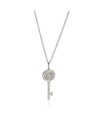 Pre-Owned Tiffany & Co Platinum Diamond Mini Model Petals Key Pendant
