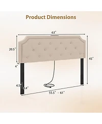 Slickblue Modern Tufted Headboard with Upholstered Design for Comfortable Bed Back Support