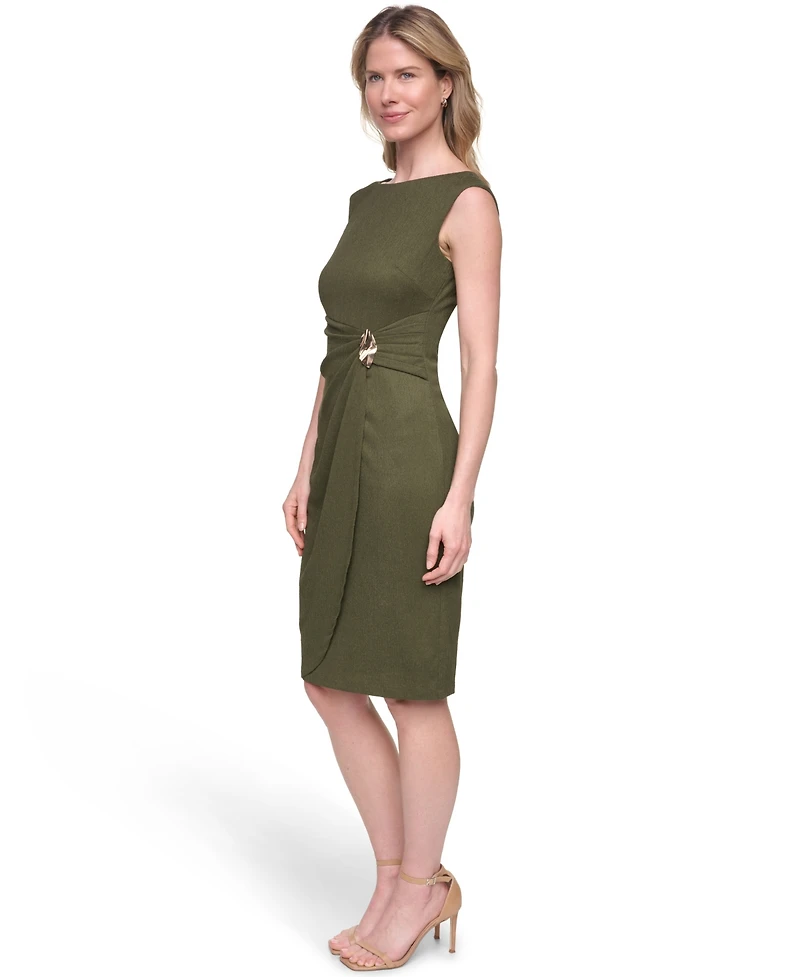 Jessica Howard Women's Crinkle Knit Sheath Dress