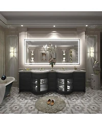 Apmir 72" x 32" Super Bright Front and Back Led Lighted Anti-Fog Tempered Glass Bathroom/Vanity Mirror with Etl and 3-Year Warranty