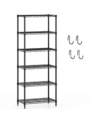 Sugift 6 Tier Metal Storage Shelving Unit with 900 lb Capacity