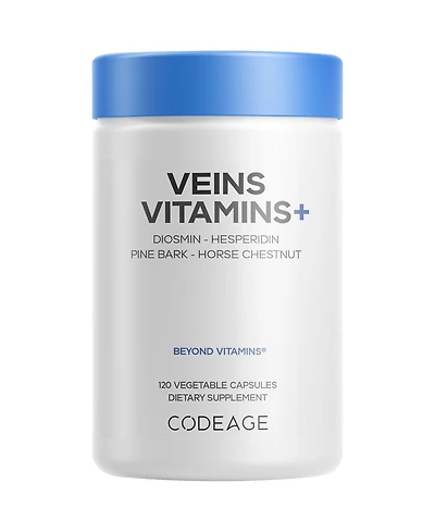 Codeage Veins Vitamins, Diosmin, Hesperidin, Horse Chestnut, Butcher's Broom, Vitamin C, 120 Capsules