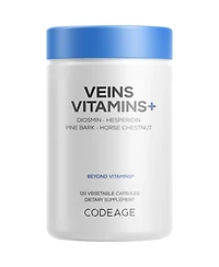 Codeage Veins Vitamins, Diosmin, Hesperidin, Horse Chestnut, Butcher's Broom, Vitamin C, 120 Capsules